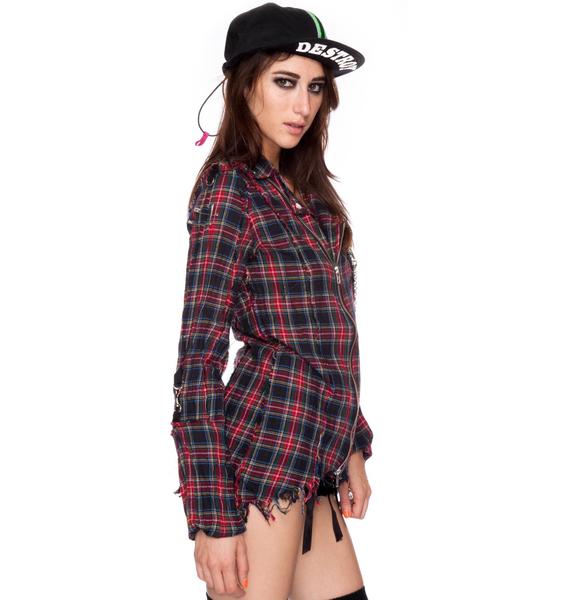 Plaid DIY Punk Shirt | Dolls Kill