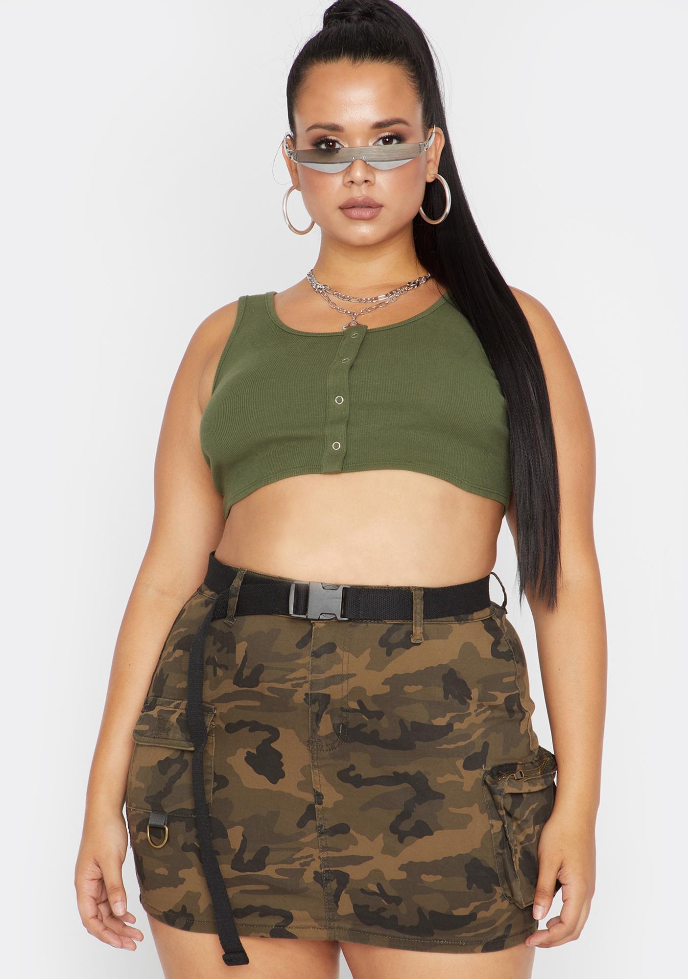 camo skirt plus size