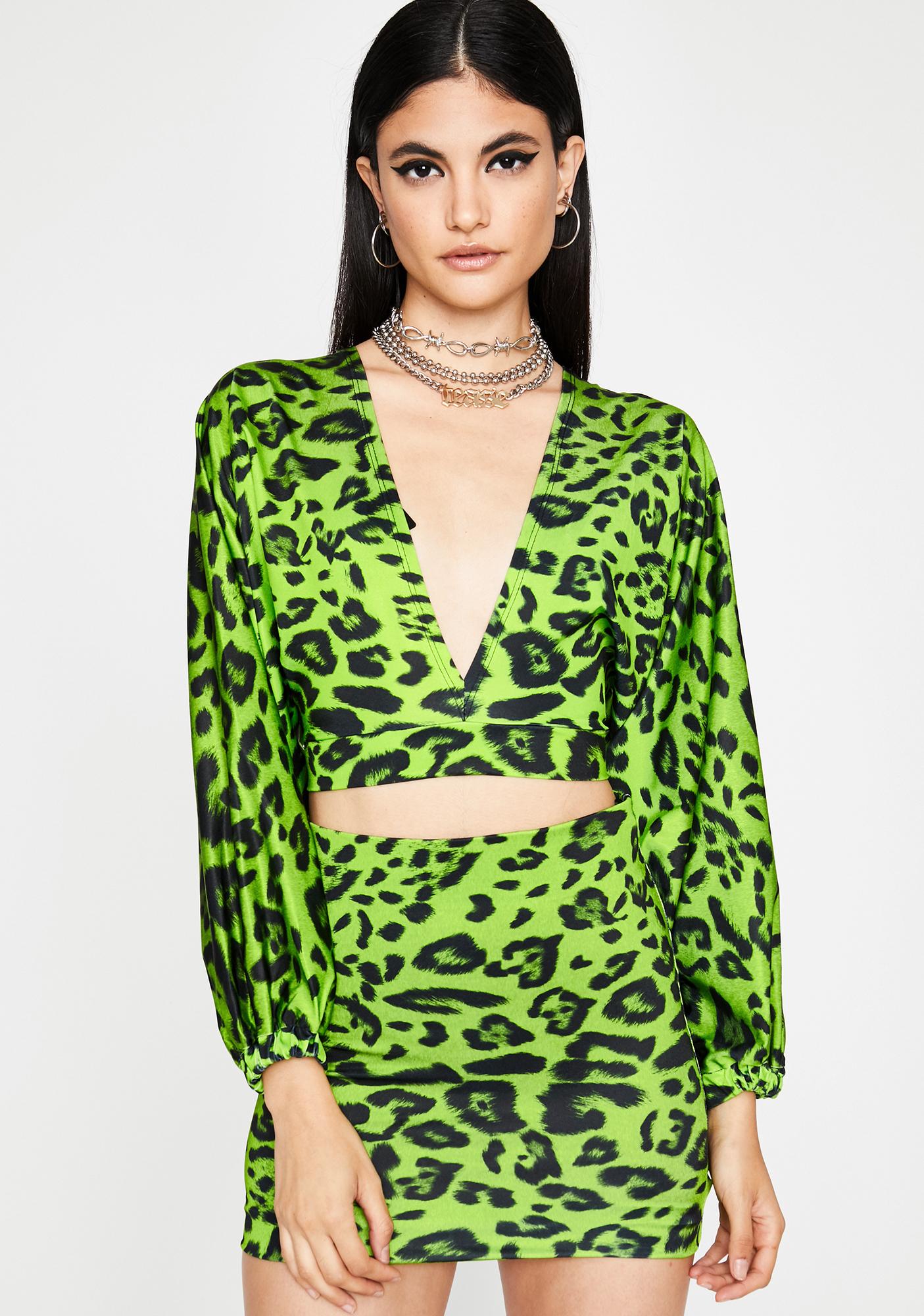 neon leopard print dress