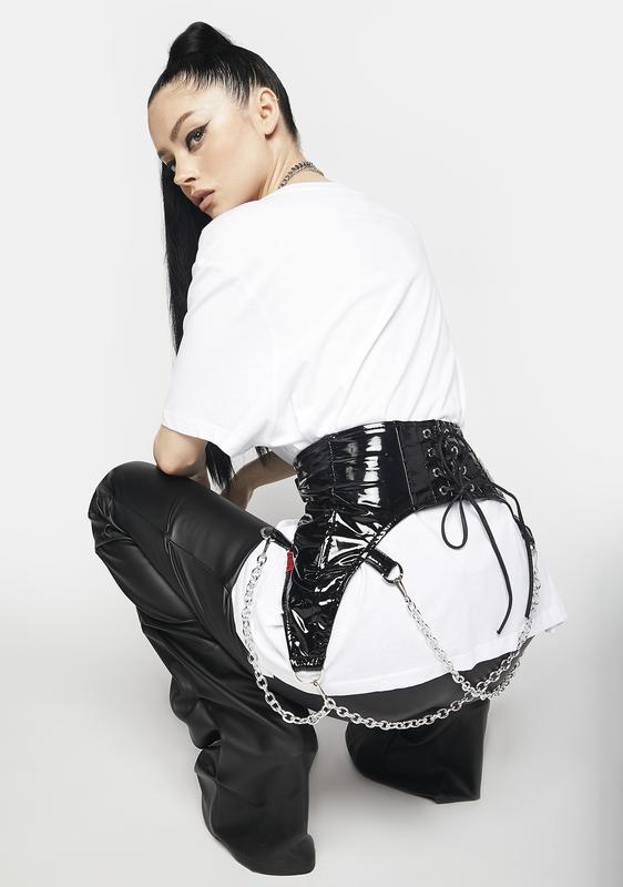 Tripp NYC PVC Buckle Cincher | Dolls Kill