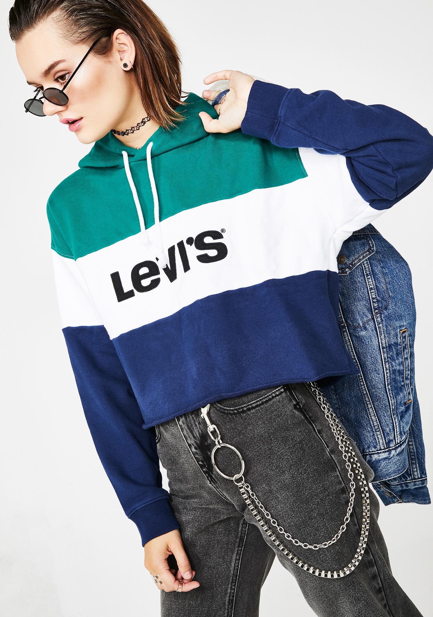 levis crop hoodie