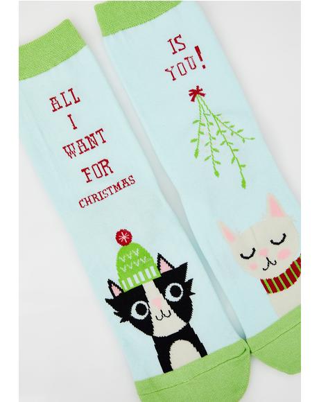 Under The Mistletoe Socks