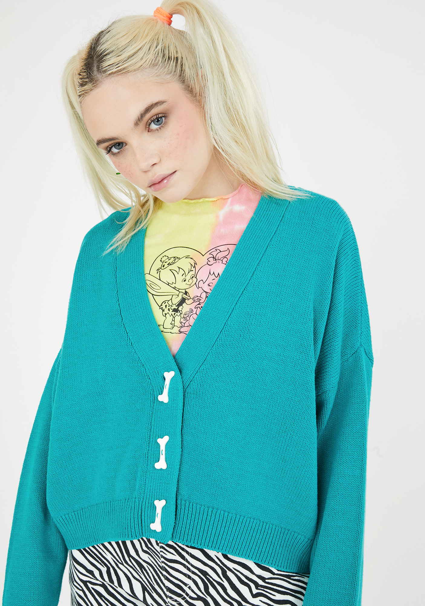 lazy oaf flintstones cardigan