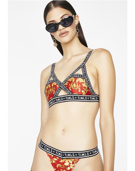 x Baroque Fire Bondage Bra
