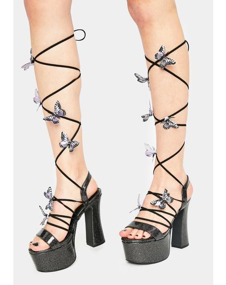 tart pixie queen lace up heels