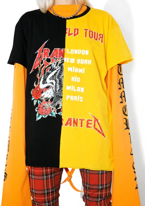 Dolls Kill シュレッドディテールグラフィックtシャツ 関送込 Tシャツ カットソー Aiopsnet Com