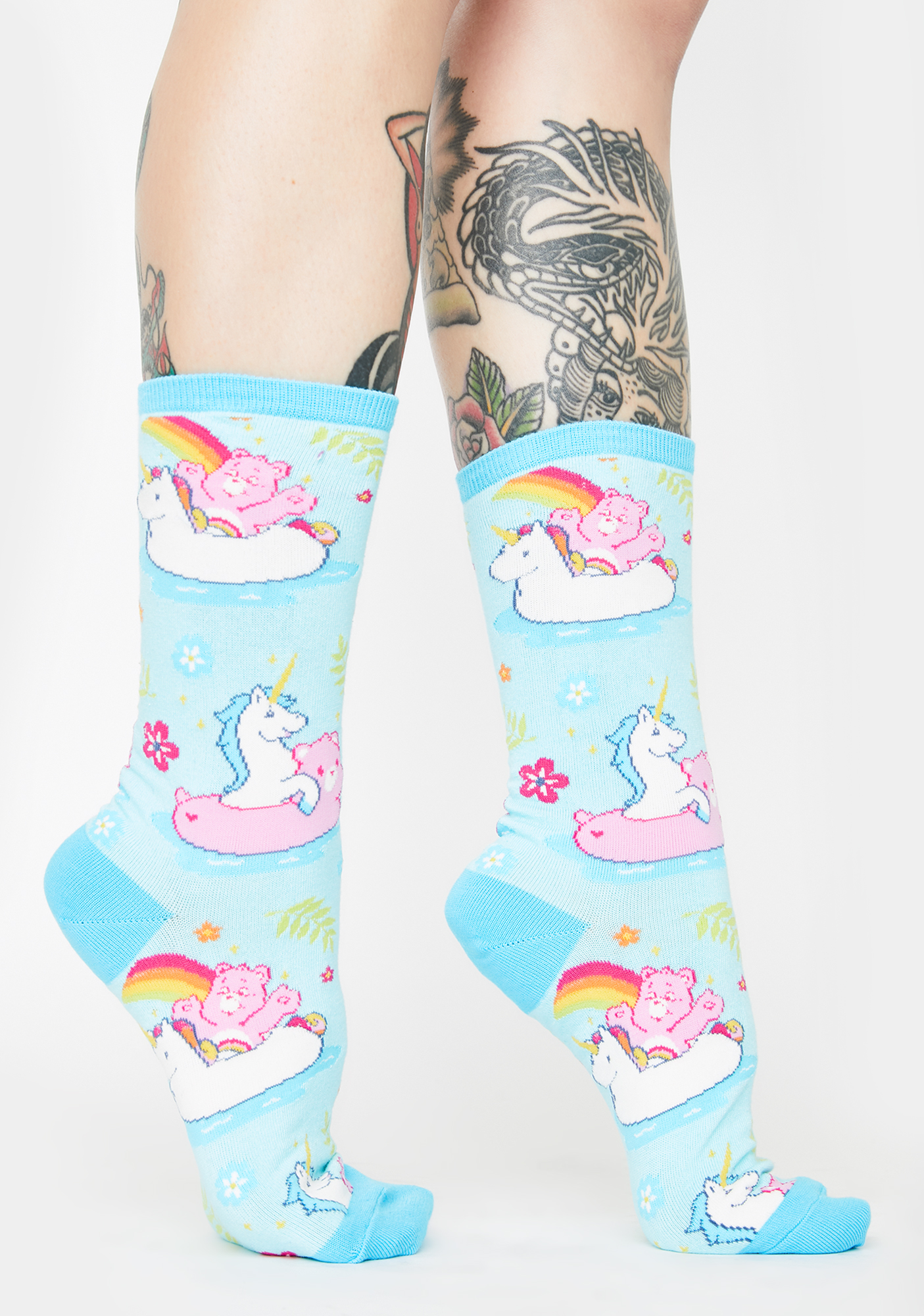 Socksmith Design Blue Believe Crew Socks Dolls Kill
