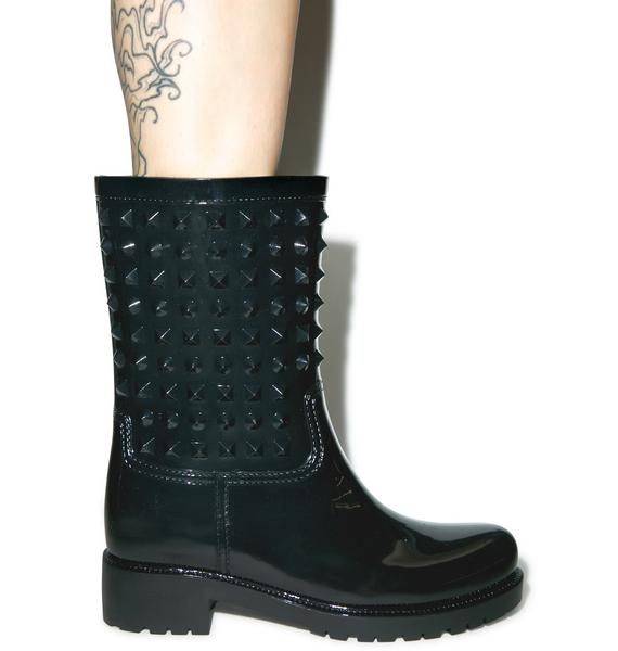 studded rain boots