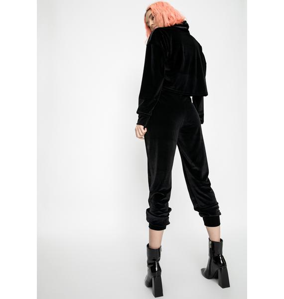 velvet jogger set