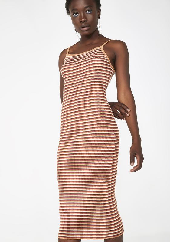 red striped bodycon dress