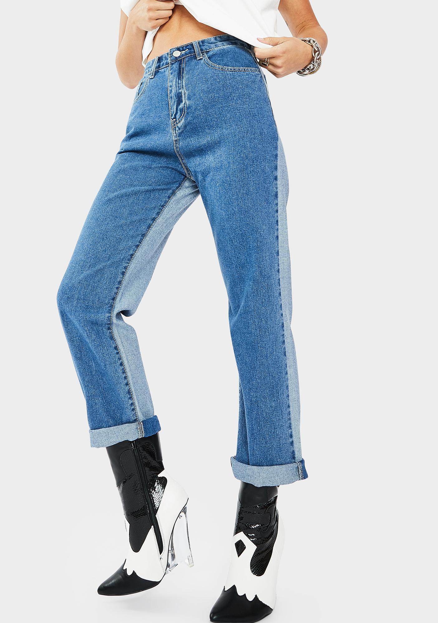 bdg two tone jeans